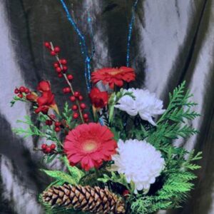 CH007-Two Snowballs Christmas Arrangement