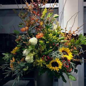 Thanksgiving flower arrangement by Posy Floral Design