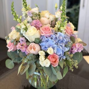 Flower arrangement in a ball