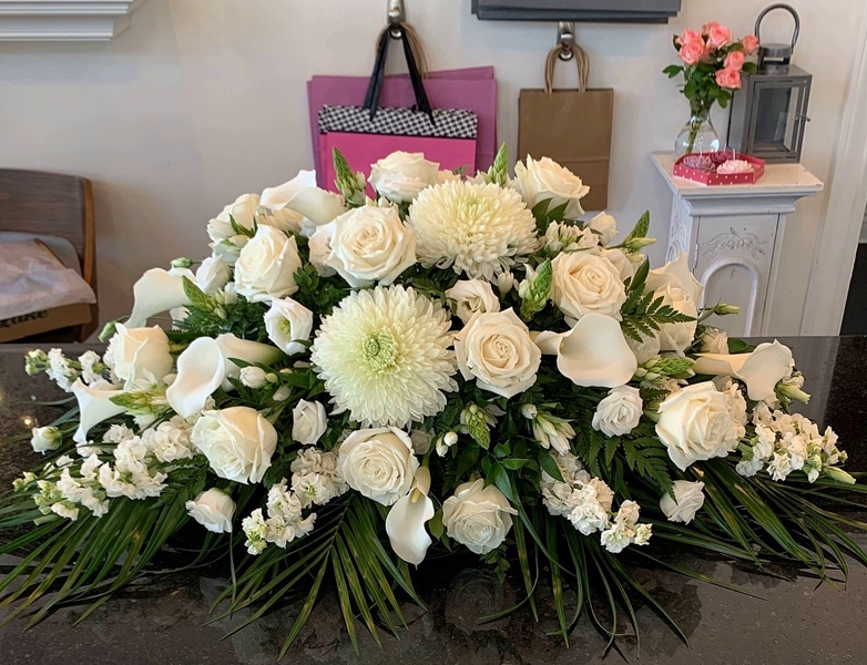 Sympathy white arrangement